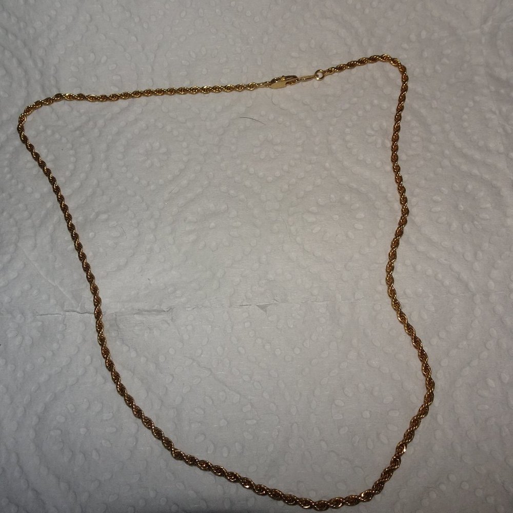 24KGB 18" Rope Chain Necklace